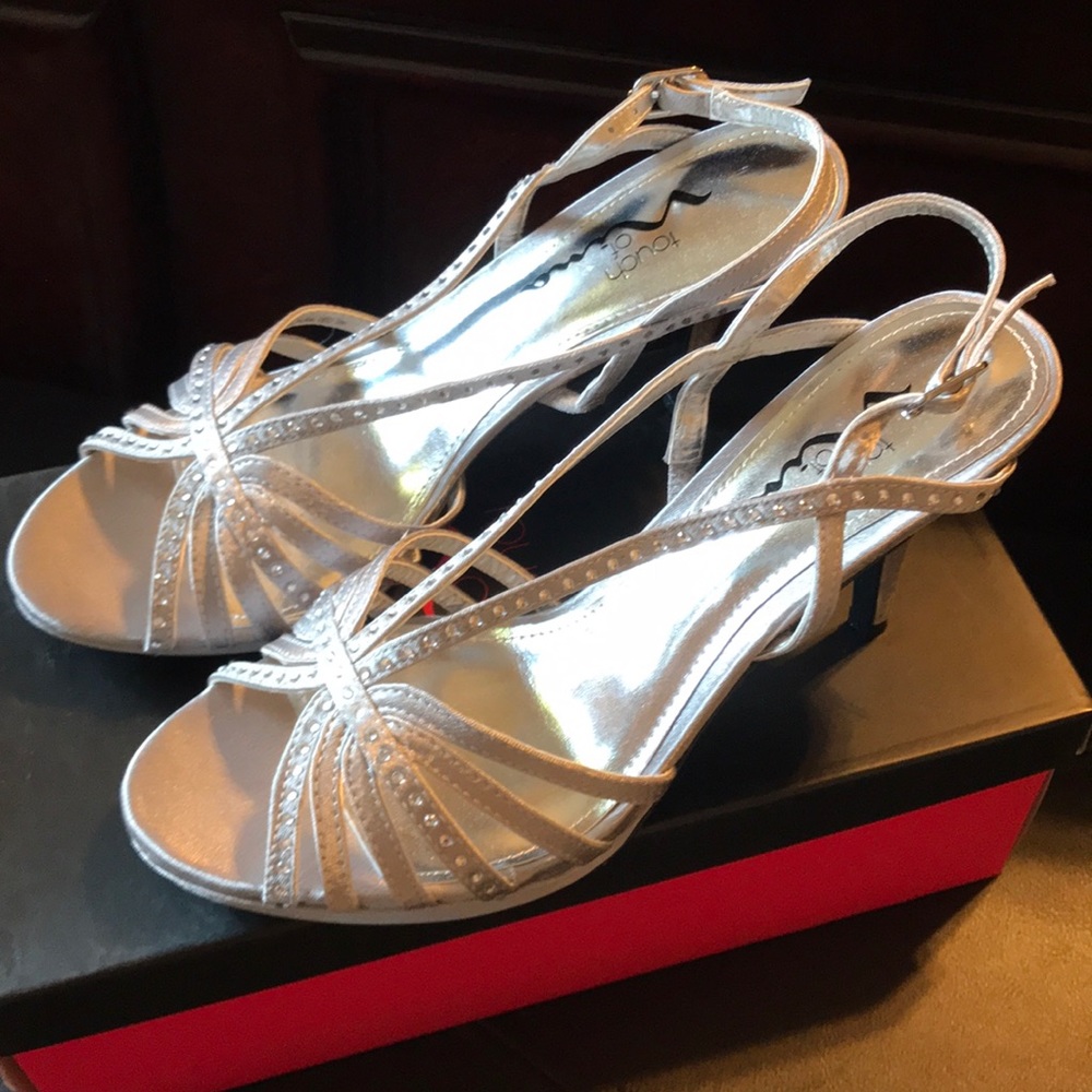 Sparkly Silver Heels